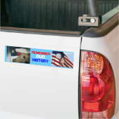 texasvlag en alamo, FlagEagleFoldedHands, REM... Bumpersticker (Op Truck)