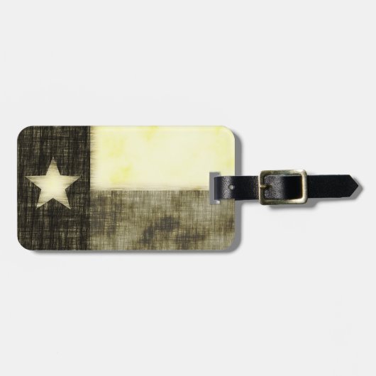TEXASVLAG OUDE TEKENING BAGAGELABEL (Voorkant horizontaal)