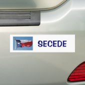 texasvlag, SECEDE Bumpersticker (Op auto)