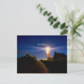 Texel Lighthouse, nachtfoto Briefkaart (Staand voorkant)