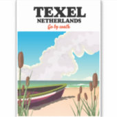 Texel Nederland reisposter Sticker (Voorkant)