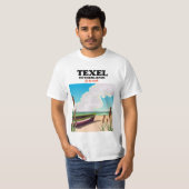 Texel Nederland reisposter T-shirt (Voorkant volledig)