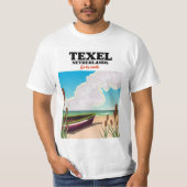Texel Nederland reisposter T-shirt (Voorkant)