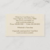 Texel Sheep visitekaartje (Achterkant)