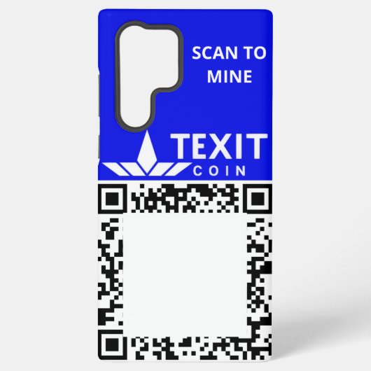 TeXit Coin Android Galaxy QR Samsung Galaxy Hoesje (Achterkant)
