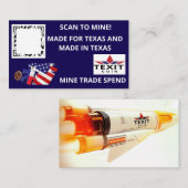 TeXit Coin Donkerblauw QR-code Visitekaartje (Voorkant / Achterkant)