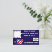 TeXit Coin Donkerblauw QR-code Visitekaartje (Staand voorkant)