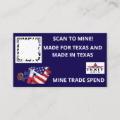 TeXit Coin Donkerblauw QR-code Visitekaartje (Voorkant)