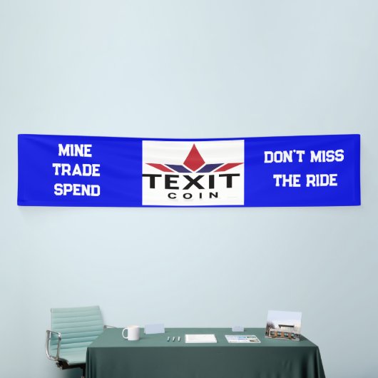 TeXit Coin Logo 2.5' x 12' Spandoek (Beurs)
