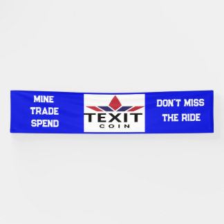 TeXit Coin Logo 2.5' x 12' Spandoek