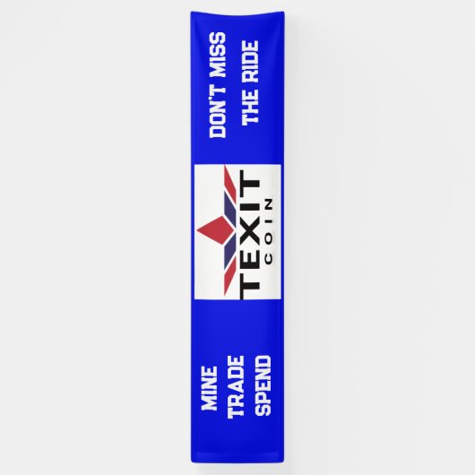 TeXit Coin Logo 2.5' x 12' Spandoek (Verticaal)