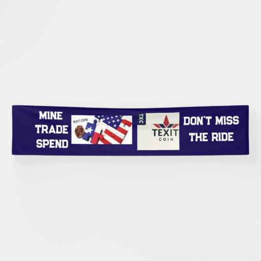 TeXit Coin Logo 2.5' x 12' Spandoek (Horizontaal)