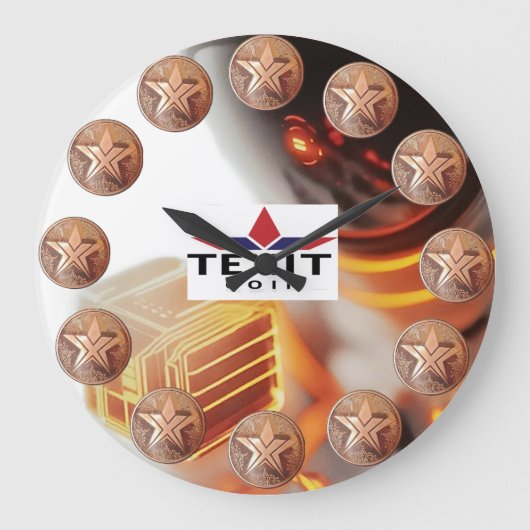 TeXit Coin Logo Tijd Grote Klok (Voorkant)