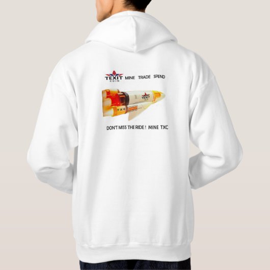 TeXit Coin Mannen Basic Hoodie (Achterkant)