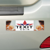 TeXit Coin Mine TXC en Mis de rit niet Bumpersticker (Op auto)