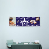 TeXit Coin Officiële Logo met Astronaut TXC Spandoek (Beurs)