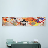 Texit Coin Officiële LOGO met Raketschip Spandoek (Beurs)