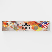 Texit Coin Officiële LOGO met Raketschip Spandoek (Horizontaal)