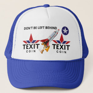Texit Coin Officiële Logo, Rockship, TXC Ster Wit Trucker Pet
