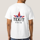 Texit Coin Officiële Logo Wit Basis T-shirt (Achterkant)