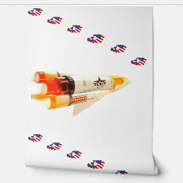 TeXit Coin Rocket Ship Puzzle Pieces 2' x 21' Behang