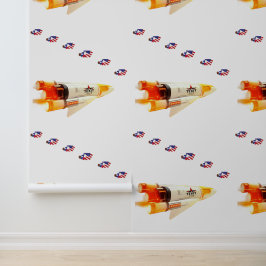 TeXit Coin Rocket Ship Puzzle Pieces 2' x 21' Behang