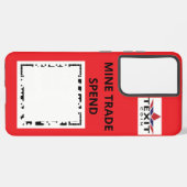 TeXit Coin Samsung Red QR Code met logo Galaxy Hoesje (Achterkant horizontaal)