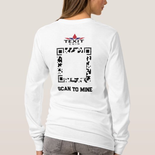 TeXit Coin Warmluchtballon QR-code T-shirt (Achterkant)