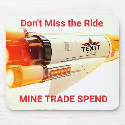 TeXit Mine Besteed Trade Rocketship Muismat (Voorkant)