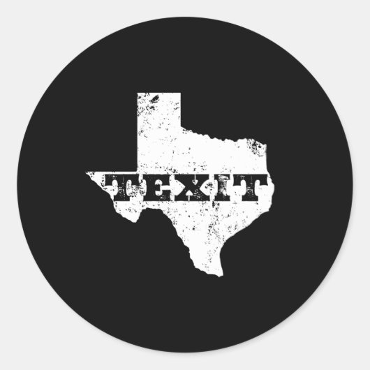 Texit - Nation of Texas - Texans for Secession Ronde Sticker (Voorkant)