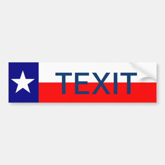 TEXIT Texas verlaat de EU-veilige republiek Bumpersticker (Voorkant)