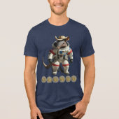 TexitCoin Gold Coin Back And Armadillo Front Tri-Blend Shirt (Voorkant)