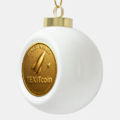 TexitCoin Gold Coin Christmas Keramische Bal Ornament (Rechts)
