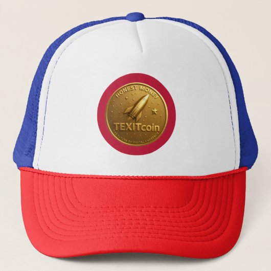 TexitCoin Official Logo On Back Coin on Front Trucker Pet (Voorkant)
