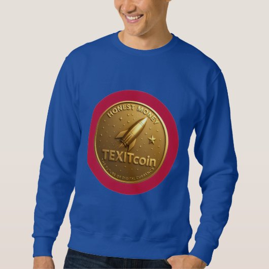 TexitCoin Official Logo On Back Coin on Front Trui (Voorkant)