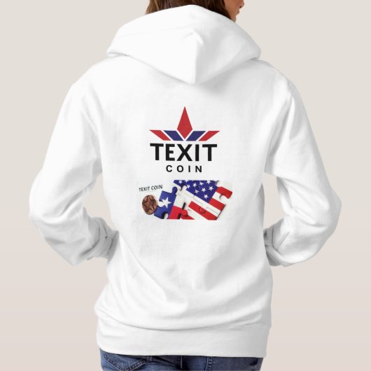 TexitCoin Official Logo Pullover Zipper White  (Achterkant)