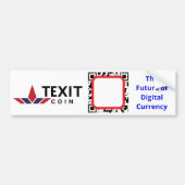 TexitCoin Officiële Logo  Bumpersticker (Voorkant)