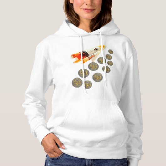 TexitCoin Officiële Logo Pullover Rits Wit (Voorkant)