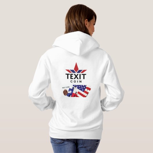TexitCoin Officiële Logo Pullover Rits Wit (Achterkant volledig)