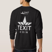TexitCoin Offilical Logo on Back M or F Black Long Trui (Achterkant)