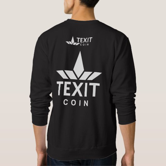 TexitCoin Offilical Logo on Back M or F Black Long Trui (Achterkant)