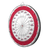 TexitCoin Rood en Wit met Texit Logo Dartbord (Voorkant Rechts)