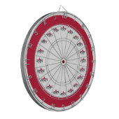 TexitCoin Rood en Wit met Texit Logo Dartbord (Voorkant Links)