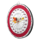 TexitCoin Rood en Wit met Texit Logo/RocketShip Dartbord (Voorkant Rechts)