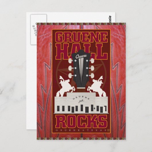 TEXLINE-Gruene Hall- Briefkaart (Voorkant / Achterkant)