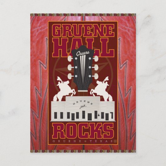 TEXLINE-Gruene Hall- Briefkaart (Voorkant)