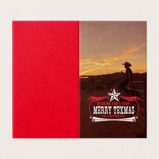  TEXMAS kerst Kaart (Buitenkant ongevouwen)