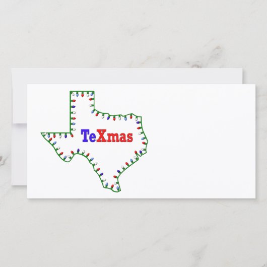 TeXmas lampjes Feestdagenkaart (Voorkant)