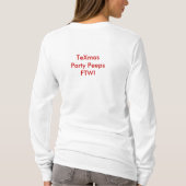 TeXmas lange hoes met hoge hoes T-shirt (Achterkant)