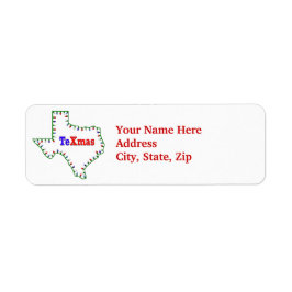 TeXmas Texas Xmas vakantielabel Etiket